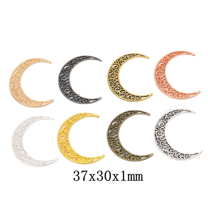 Zinc Alloy Crescent Moon Charm Pendant No.080818 for DIY Necklace Bracelet Jewelry Making