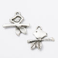 Zinc Alloy Bird On Branch Charm Pendant for DIY Necklace Bracelet Jewelry Making view 3