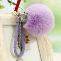 Palace Bell Faux Fur Pom Pom Keychains in Forty Pictured Options view 2