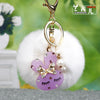 Purple Rabbit White-Pom
