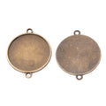 25mm Zinc Alloy Circle Charm Pendant for DIY Necklace Bracelet Jewelry Making view 3