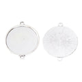 25mm Zinc Alloy Circle Charm Pendant for DIY Necklace Bracelet Jewelry Making view 4
