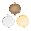 25mm Zinc Alloy Circle Charm Pendant for DIY Necklace Bracelet Jewelry Making view 5