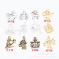 Zinc Alloy Zodiac Signs Charm Pendant for DIY Necklace Bracelet Jewelry Making view 2