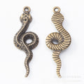 Zinc Alloy Snake Charm Pendant No.794486 for DIY Necklace Bracelet Jewelry Making view 3