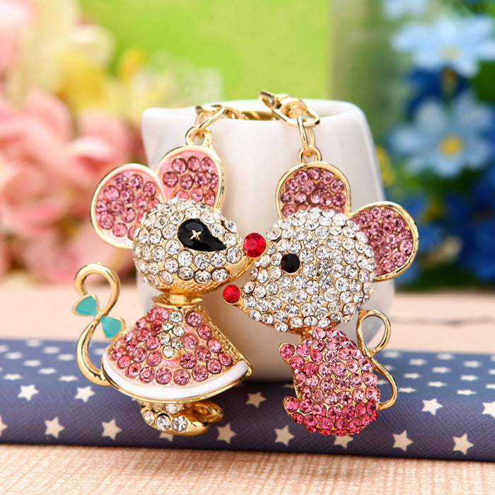 Jeweled Mouse and Auspicious Charm Keychains in Forty Designs