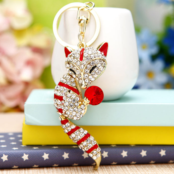 Striped Fox and Auspicious Charm Keychains in Forty Pictured Designs