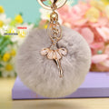 Ballerina and Palace Bell Plush Pom Pom Keychains in Twenty-Five Options view 7