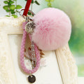 Palace Bell Faux Fur Pom Pom Keychains in Forty Pictured Options view 12