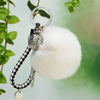 White Braided-Bell-Pom