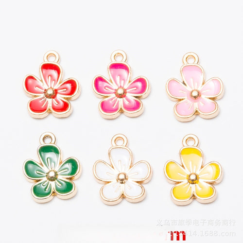White Zinc Alloy Flower Charm Pendant for DIY Necklace Bracelet Jewelry Making