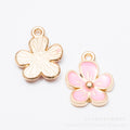 White Zinc Alloy Flower Charm Pendant for DIY Necklace Bracelet Jewelry Making view 5