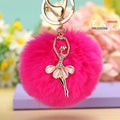 Ballerina and Palace Bell Plush Pom Pom Keychains in Twenty-Five Options view 2
