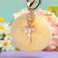 Ballerina and Palace Bell Plush Pom Pom Keychains in Twenty-Five Options view 9
