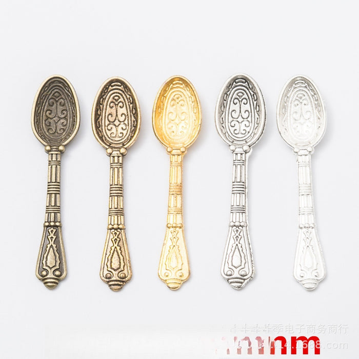Zinc Alloy Spoon Charm Pendant No.692671 for DIY Necklace Bracelet Jewelry Making