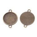 16mm Zinc Alloy Round Bezel Charm Pendant No.476977 for DIY Necklace Bracelet Jewelry Making view 2
