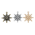 Zinc Alloy Ship Wheel Charm Pendant No.521451 for DIY Necklace Bracelet Jewelry Making view 5
