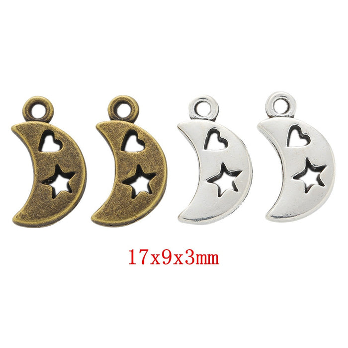 Zinc Alloy Moon Charm Pendant No.517444 for DIY Necklace Bracelet Jewelry Making