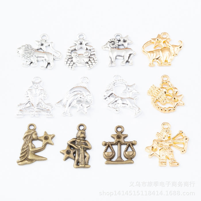 Zinc Alloy Zodiac Signs Charm Pendant No.128323 for DIY Necklace Bracelet Jewelry Making
