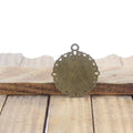 Dotted Rim Round Pendant Tray Jewelry Making Component view 3