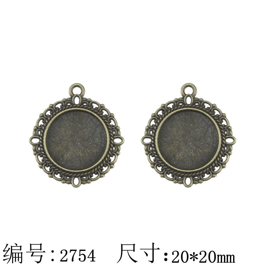 20mm Round Filigree Cabochon Tray Bezel Setting