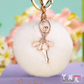 Ballerina and Palace Bell Plush Pom Pom Keychains in Twenty-Five Options view 3
