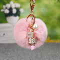 Lipstick, High Heel and Auspicious Plush Pom Pom Keychains view 7
