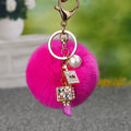 Lipstick, High Heel and Auspicious Plush Pom Pom Keychains view 3
