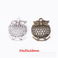 Zinc Alloy Owl Charm Pendant No.652467 for DIY Necklace Bracelet Jewelry Making view 1