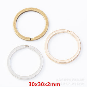 DIY Vintage Metal Round Key Ring Keychain Findings For Jewelry Accessory