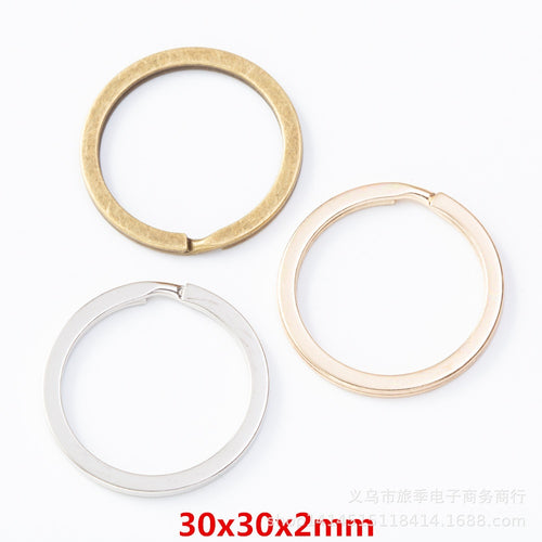 DIY Vintage Metal Round Key Ring Keychain Findings For Jewelry Accessory