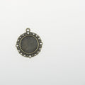 Dotted Rim Round Pendant Tray Jewelry Making Component view 2