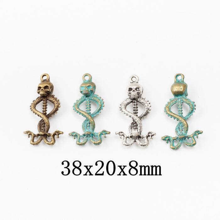 Zinc Alloy Skeleton Charm Pendant for DIY Necklace Bracelet Jewelry Making