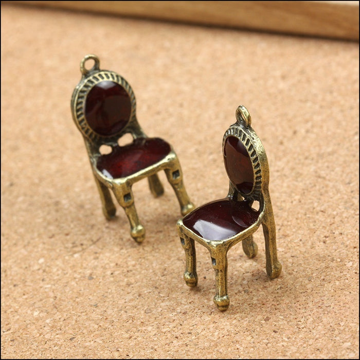 Antique Bronze Zinc Alloy Chair Charm Pendant for DIY Necklace Bracelet Jewelry Making