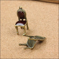Antique Bronze Zinc Alloy Chair Charm Pendant for DIY Necklace Bracelet Jewelry Making view 2
