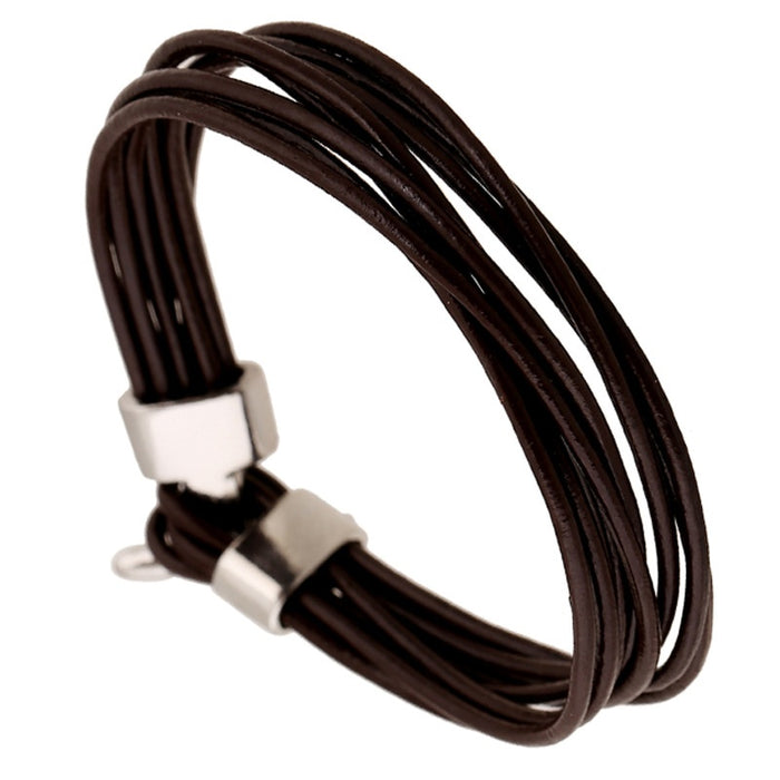 Vintage Genuine Leather Braided Cowhide Bracelet For Men And Women Jewelry