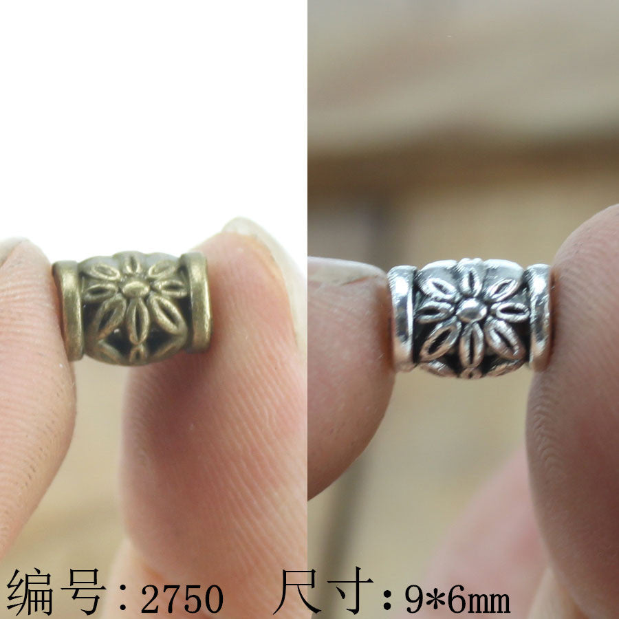 9x6mm Alloy Flower Large Hole Bead Spacer