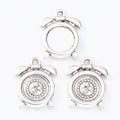 8mm Zinc Alloy Clock Bezel Charm Pendant for DIY Necklace Bracelet Jewelry Making view 3