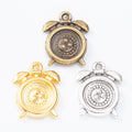 8mm Zinc Alloy Clock Bezel Charm Pendant for DIY Necklace Bracelet Jewelry Making view 5
