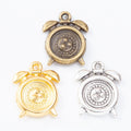 8mm Zinc Alloy Clock Bezel Charm Pendant for DIY Necklace Bracelet Jewelry Making view 1