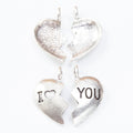 Zinc Alloy Couple Heart Charm Pendant for DIY Necklace Bracelet Jewelry Making view 2