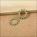Zinc Alloy Gear Charm Pendant No.463706 for DIY Necklace Bracelet Jewelry Making view 3