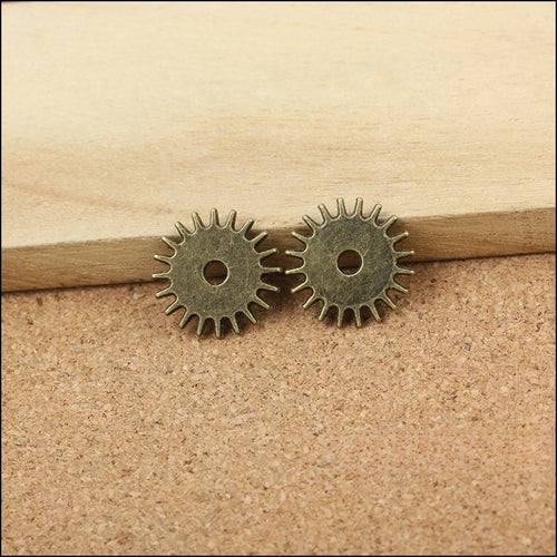 Zinc Alloy Gear Charm Pendant No.107421 for DIY Necklace Bracelet Jewelry Making