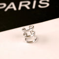 Gold and Silver Triple Open Band U-Shaped Ear Cuffs view 7