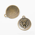Zinc Alloy Lion Head Charm Pendant No.034606 for DIY Necklace Bracelet Jewelry Making view 2