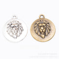 Zinc Alloy Lion Head Charm Pendant No.034606 for DIY Necklace Bracelet Jewelry Making view 1
