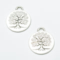 Zinc Alloy Tree Of Life Charm Pendant No.122511 for DIY Necklace Bracelet Jewelry Making view 3