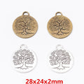 Zinc Alloy Tree Of Life Charm Pendant No.122511 for DIY Necklace Bracelet Jewelry Making view 1