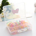 Fluorescent Color Mini Hair Elastic Bands in Storage Box view 3