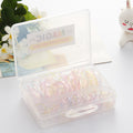 Fluorescent Color Mini Hair Elastic Bands in Storage Box view 4